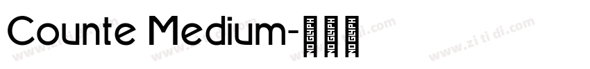 Counte Medium字体转换